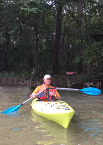 Photo of David Jones Kayaking with one-armed paddle