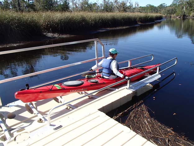 photo of an accessible kayak launch