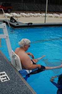 Person with a Spinal Injury getting ready to SCUBA Person with a Spinal Injury getting ready to SCUBA