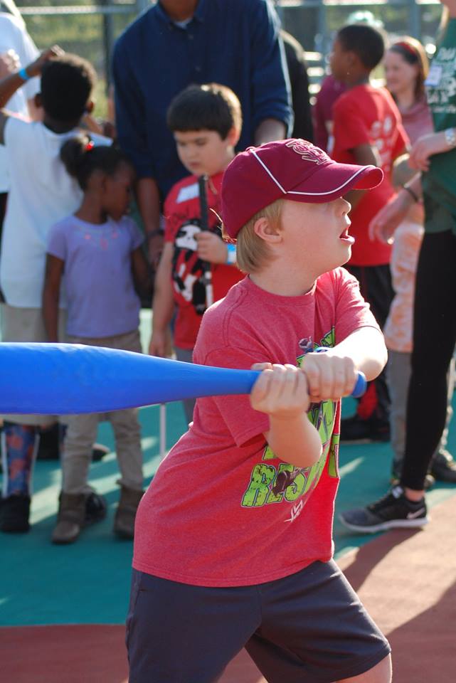 boy playing baseball